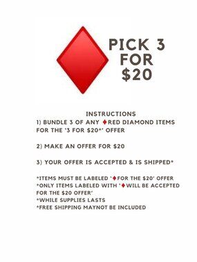 Special Bundle Offer - Pick 3 Items for $20